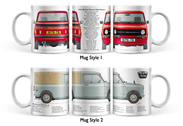 Styles of mug prints